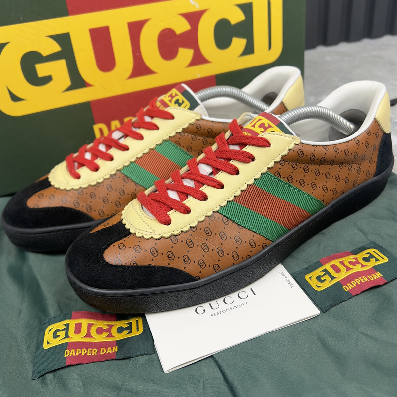 Gucci x Dapper Dan Adidas Web G74 GG Monogram Sneakers Brown 8.5