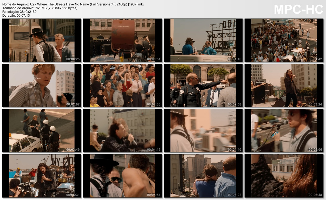 U2 - Where The Streets Have No Name (Full Version) (4K 2160p) [1987]