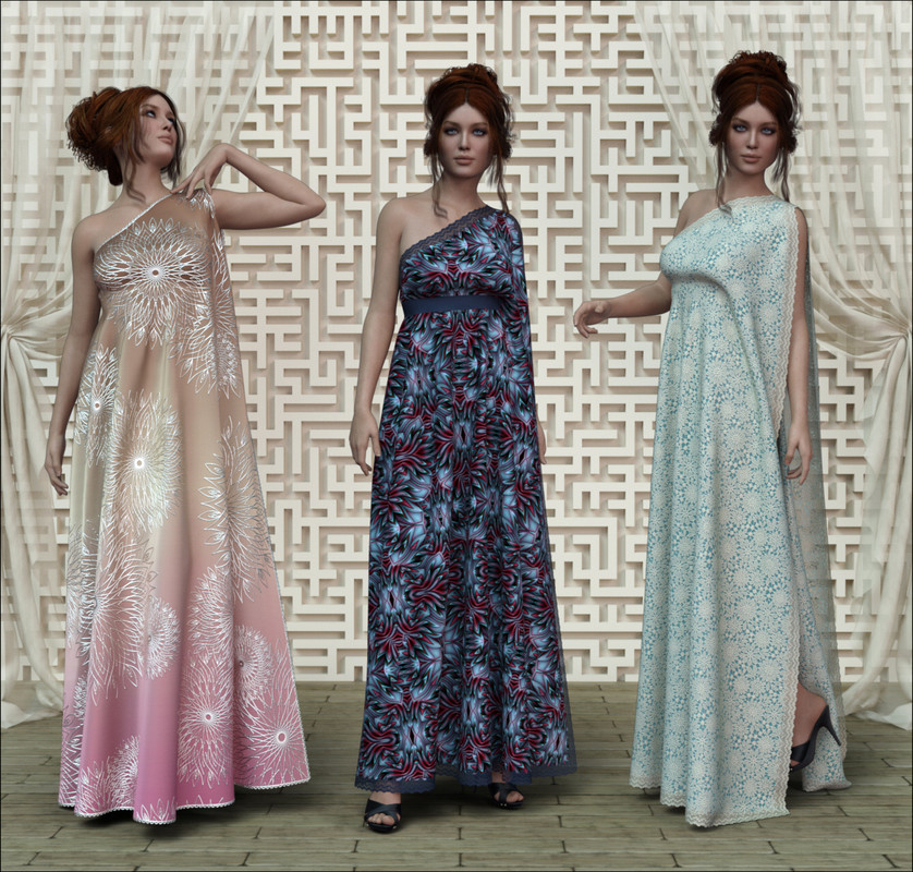 dForce - Rossetti Gown for G8F dForce - Rossetti Gown for G8F
