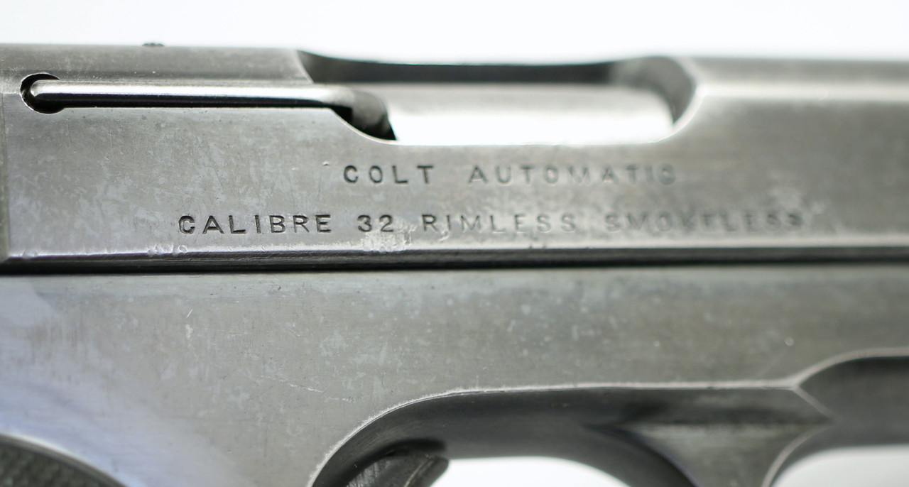 Colt .32 ACP right side slide stamping
