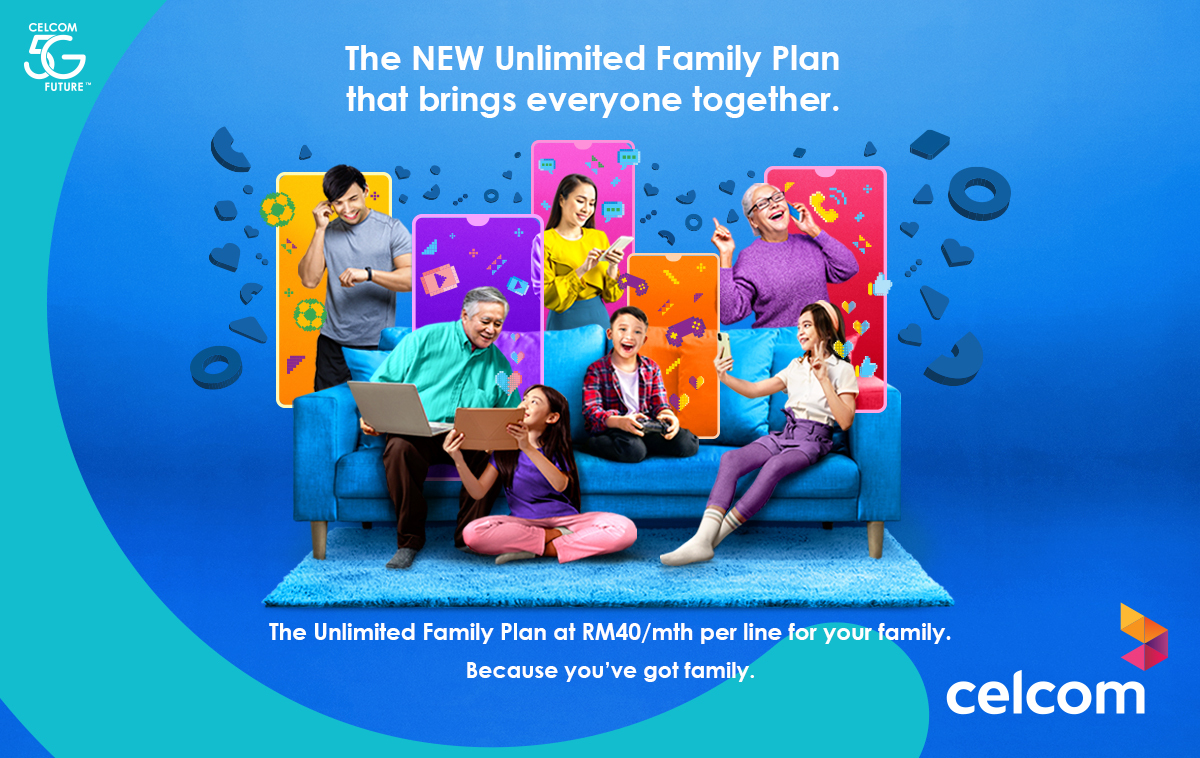 Celcom S New Family Plan First In Market To Offer Free Unlimited Data