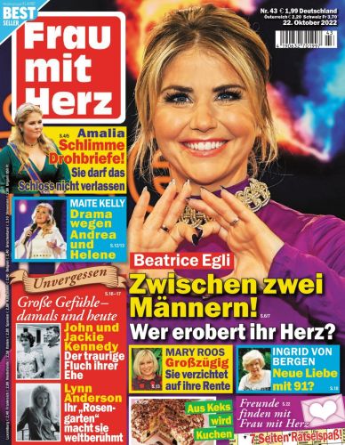 Cover: Frau mit Herz Fraenzeitschrift No 43 vom 22  Oktober 2022