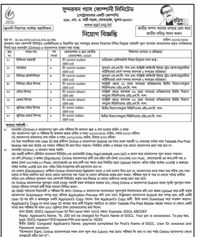 Petrobangla Job Circular 2022 8 sgcl job 001