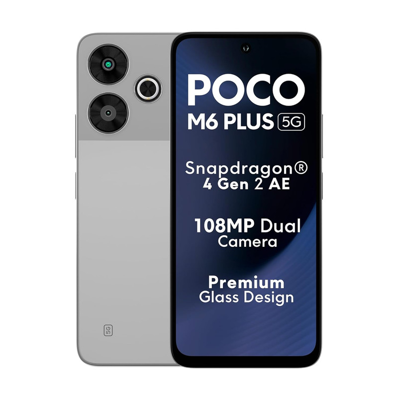 POCO M6 Plus 5G Ice Silver 8GB RAM 128GB Storage Refurbished
