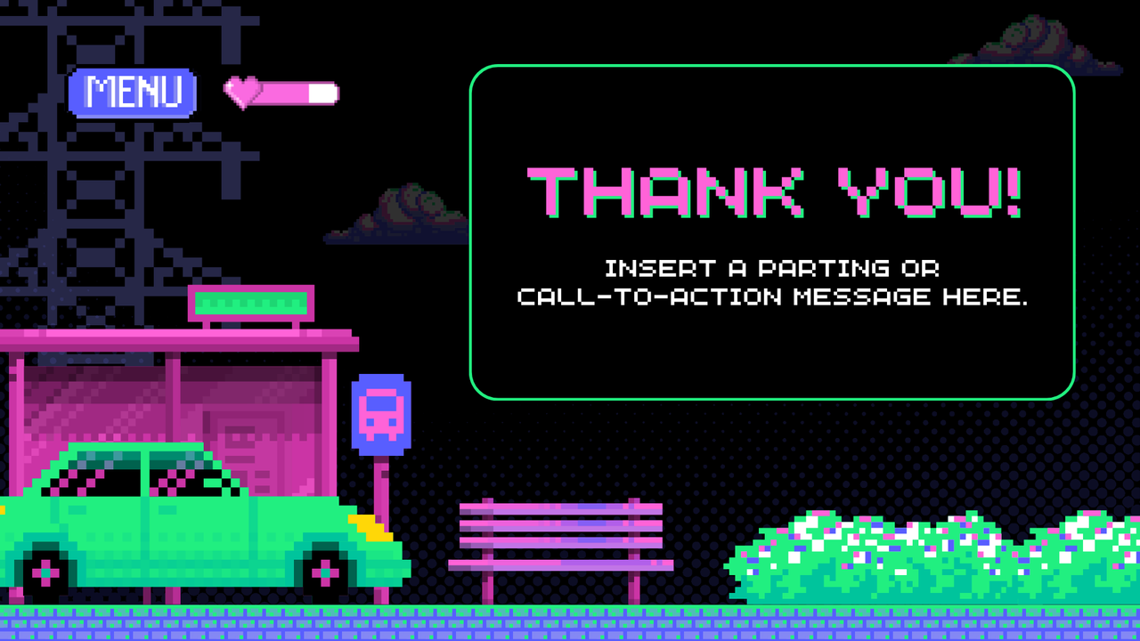 Black Neon Green Neon Pink Trendy Illustrative Creative Presentation