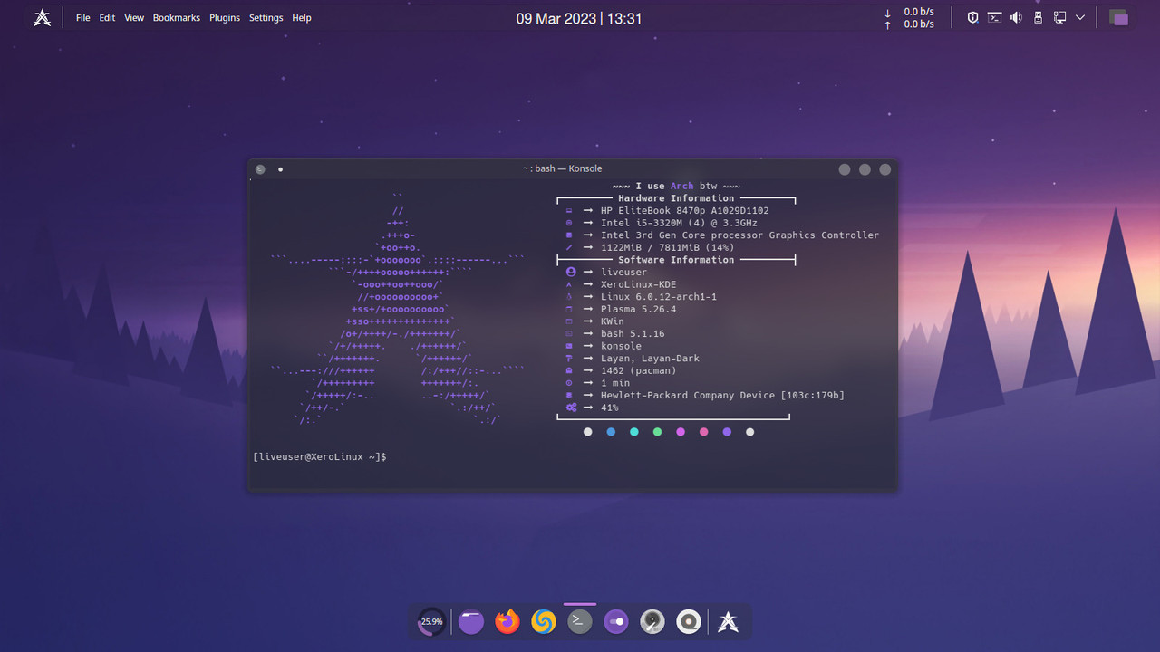 Xero Linux 2022.12 desktop screenshot