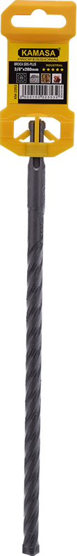 BROCA SDS-PLUS CON 4 ARISTAS DE CORTE 3/8"x260mm 5 ESTRELLAS KAMASA