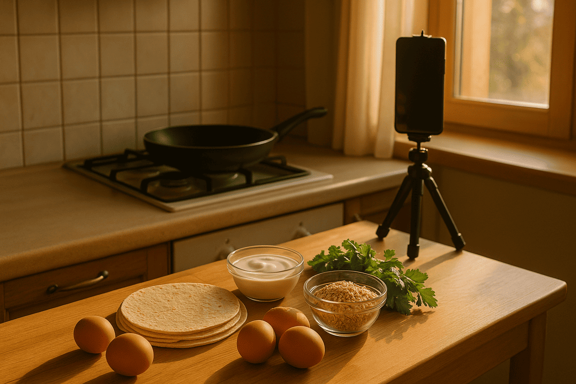 Быстрые домашние блюда из трендов снятые на кухне