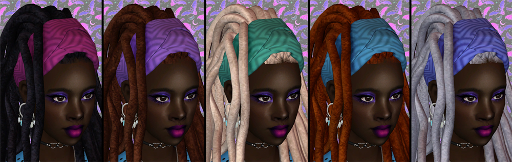 Dreads band maroon hair default head wraps