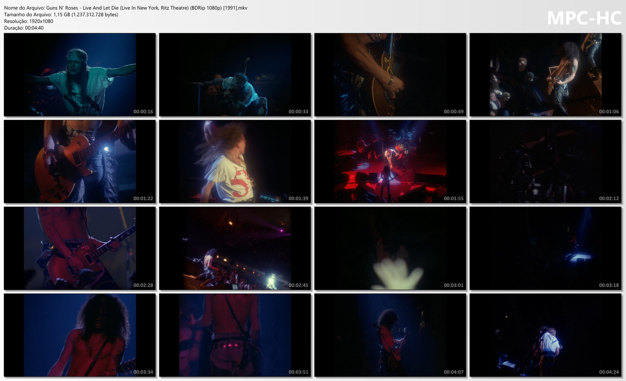 Guns N' Roses - Live And Let Die (Live In New York, Ritz Theatre) (BDRip 1080p) [16.05.1991]