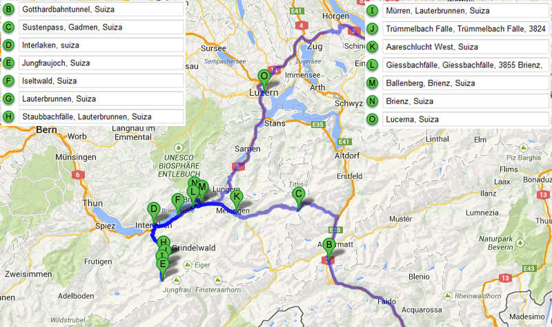 SUIZA - Diarios, Noticias y Tips - Itinerarios de 4 y 5 días (tip 2 de 5), Country-Switzerland (2)