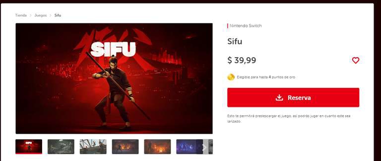 SIFU a 10 pesos en la Eshop de Argentina 
