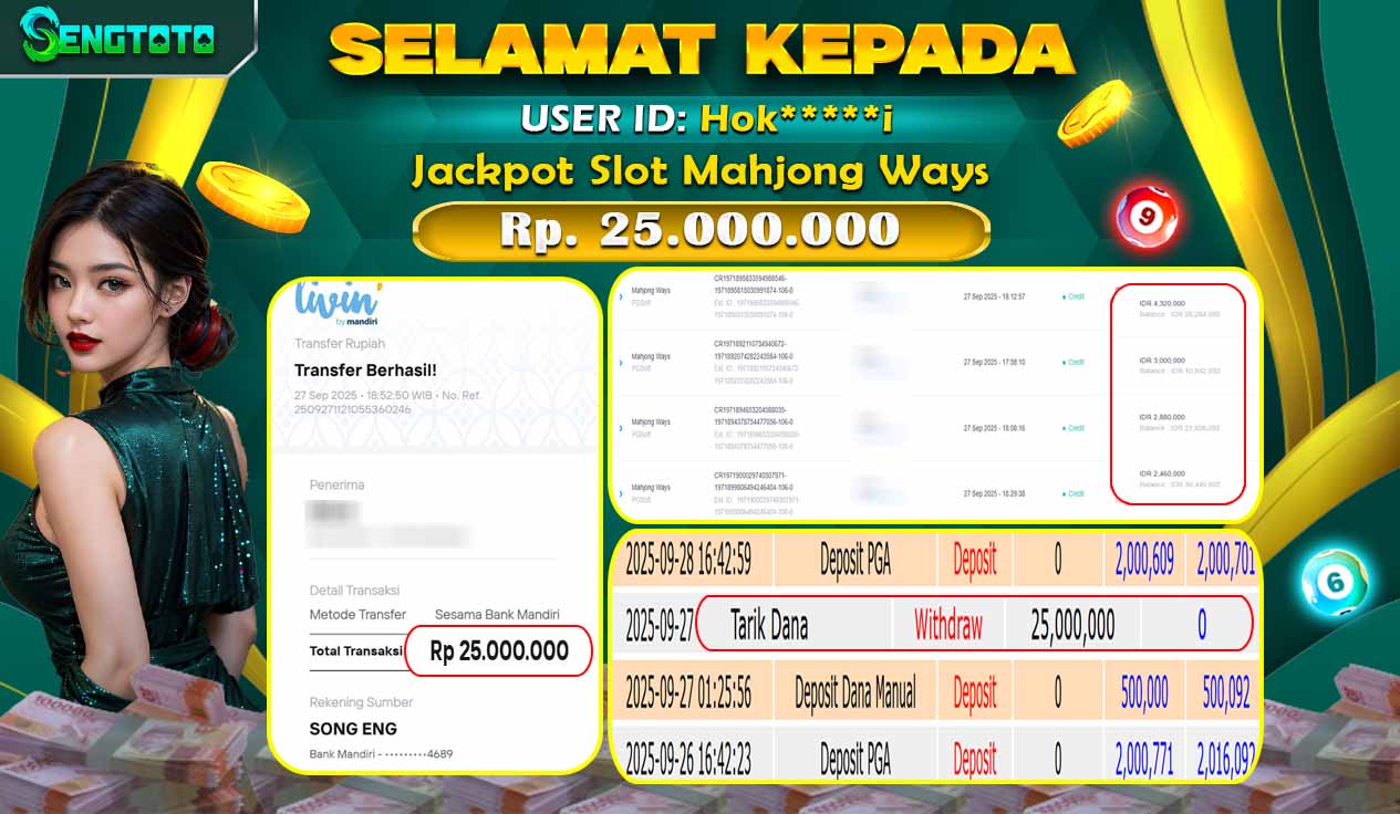 BUKTI PEMBAYARAN SLOT MAHJONG WAYS