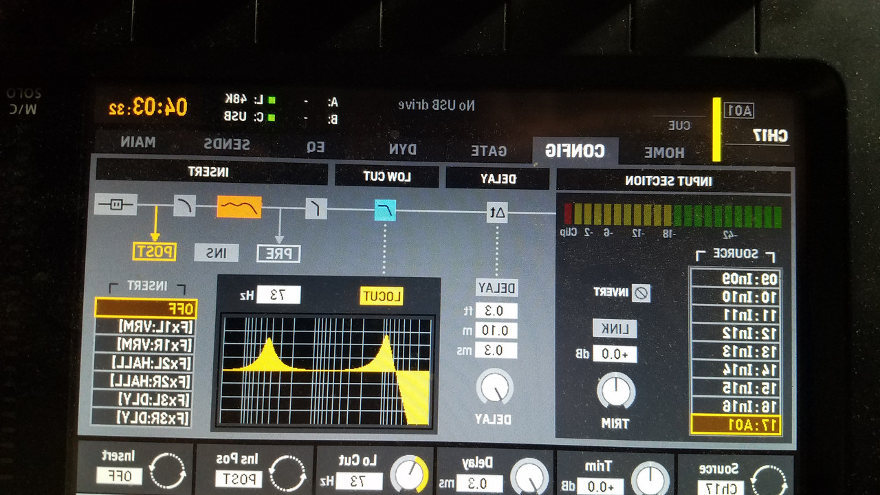 X32 inverted screeen