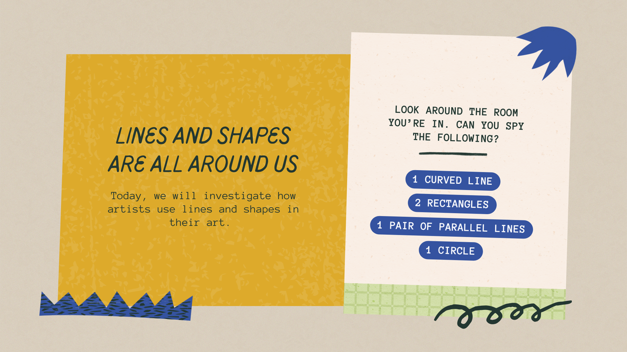 Elements of Art - Lines and Shapes Presentation