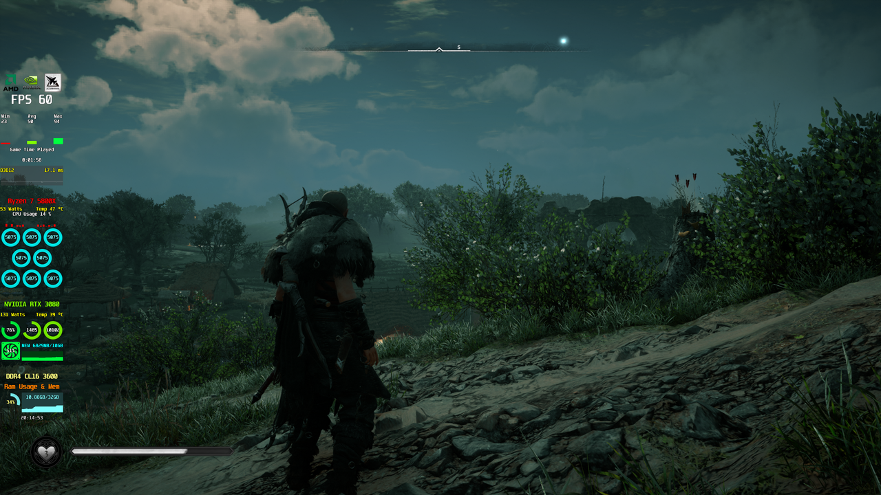 Assassin's Creed Valhalla Screenshot AMD 5800X 5075Mhz