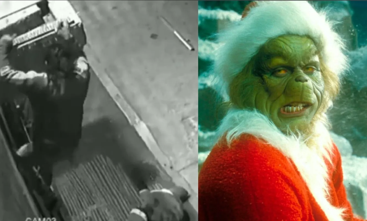 Apareció el Grinch de Chalco, lo grabaron robando un Santa Claus y ahora es viral