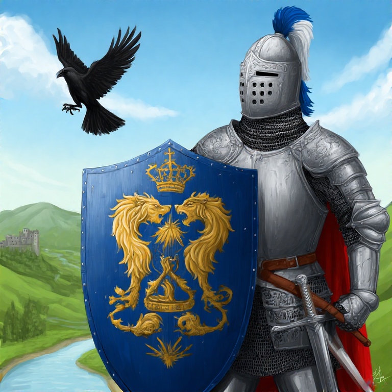 A-medieval-knight-in-shining-a-2