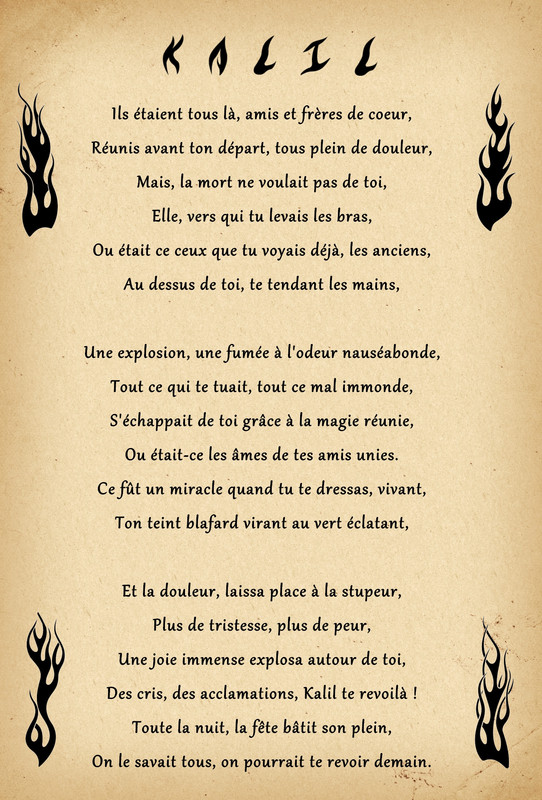 Poème Kalil