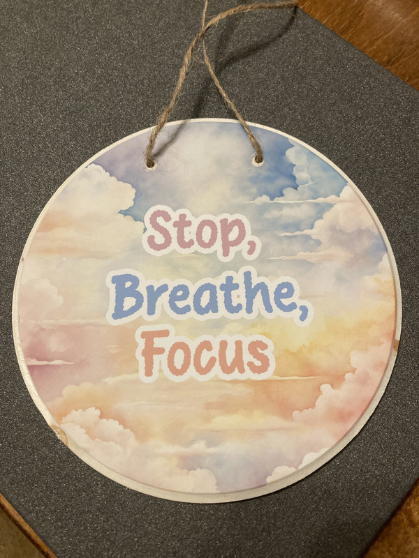 handcrafted anxiety help sign