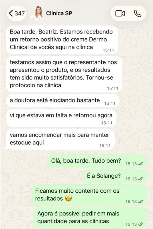 Depoimento de cliente Dermo Clinical Anti-Idade Noite
