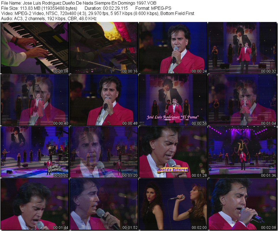 Jose Luis Rodriguez Dueño De Nada Siempre En Domingo 1997.VOB_tn