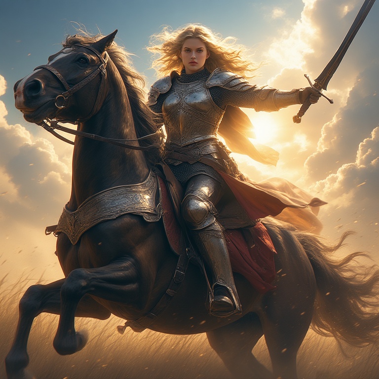 Armored-woman-charging-into-ba-(31)