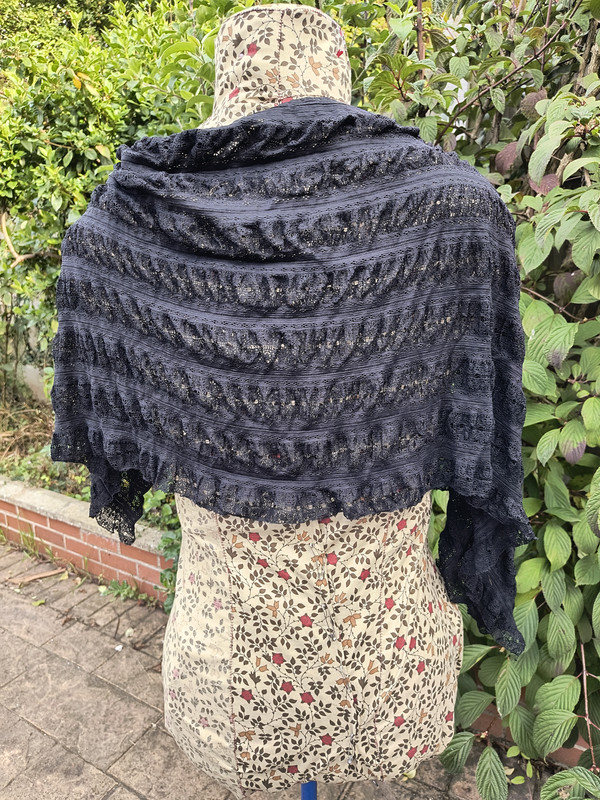 Black lace shawl