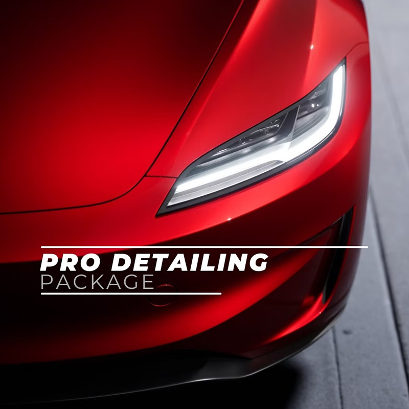 Pro Detailing Package exterior wash and interior cleaning service