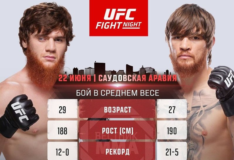 Шарабутдин Магомедов срещу Игор Потерия на UFC on ABC 6