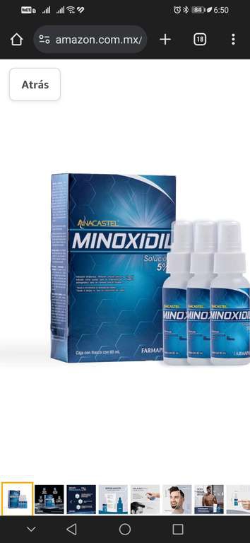 Amazon: Minoxidil Solución 5% 3 pack 
