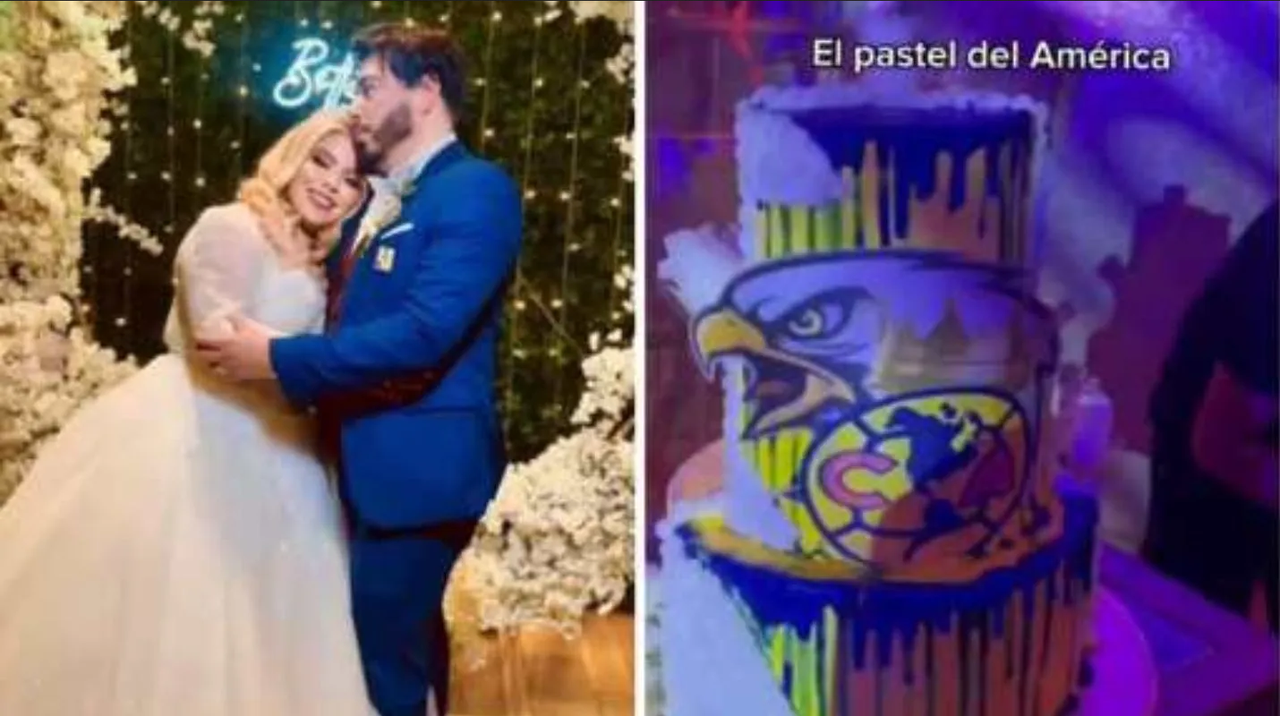 Novio se casa en boda temática del Club América y se hace viral