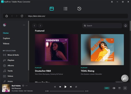 AudFree Tidable Music Converter 2.6.0.19 Portable