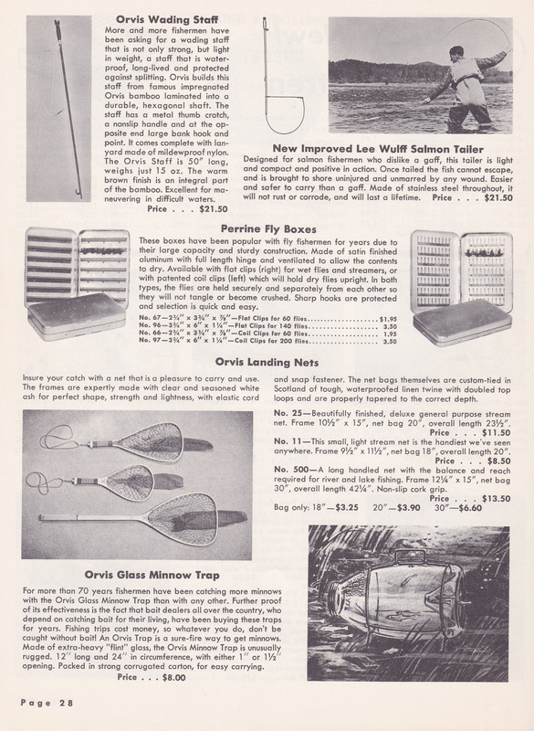 Catalog - 1960 page 28 (Impregnated Wading Staff)