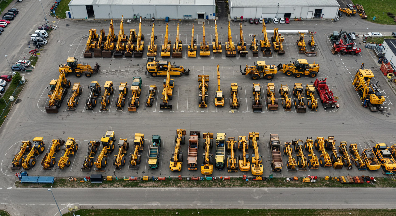 Парк спецтехники успешной компании по аренде машин