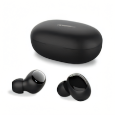 Audífonos TWS Argom SkeiPods E65 con su estuche de carga.