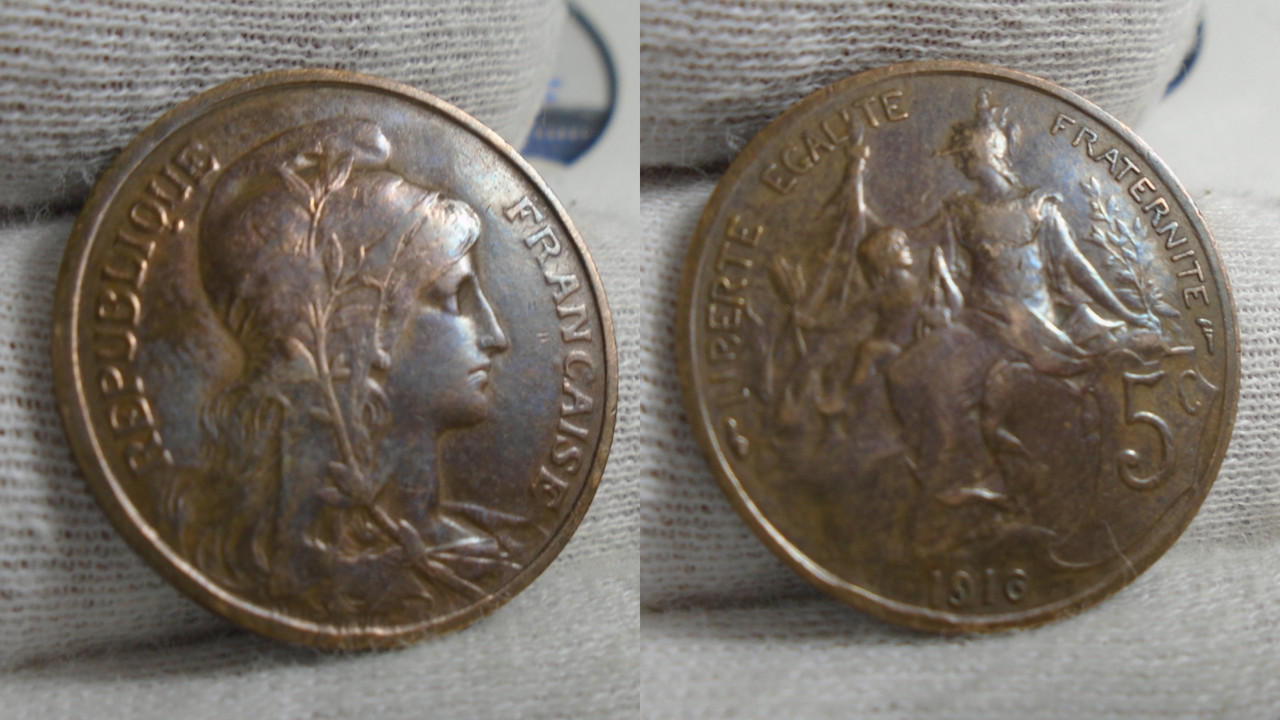 5 Centimes 1916 (París). III República Francesa. Polish-20200217-192501304