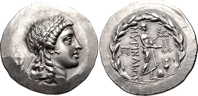 Tetradracma. Mirina (Aeolis, Misia). Reino de Pérgamo. 155-145 a.C. 3289023
