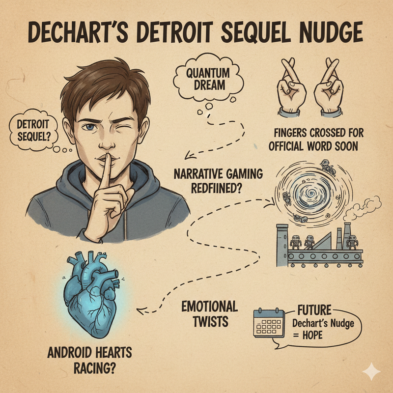 Futuristic android robot in urban cyberpunk setting evoking Detroit Become Human atmosphere