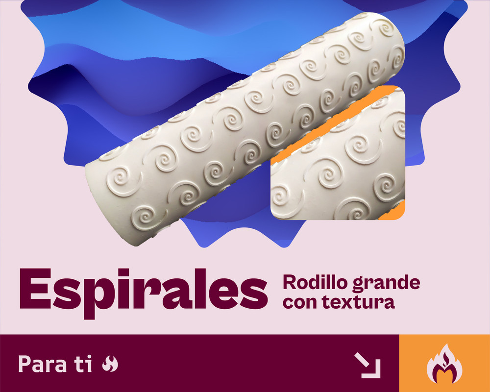 Rodillos Siliconado Caracol Espiral para repostería y fondant