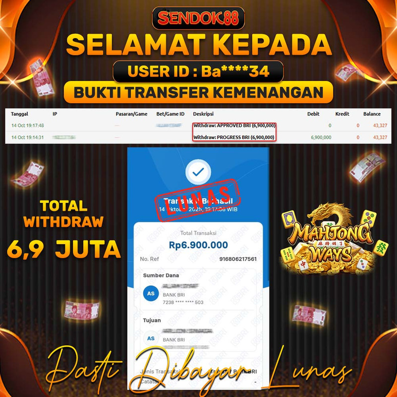 SENDOK88 JEPE! MAHJONG WAYS Rp 6.900.000,- LUNAS!