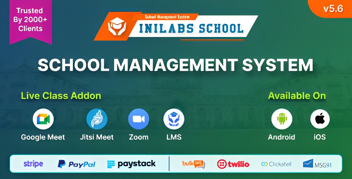 Inilabs School Express – School Management System PHP Script