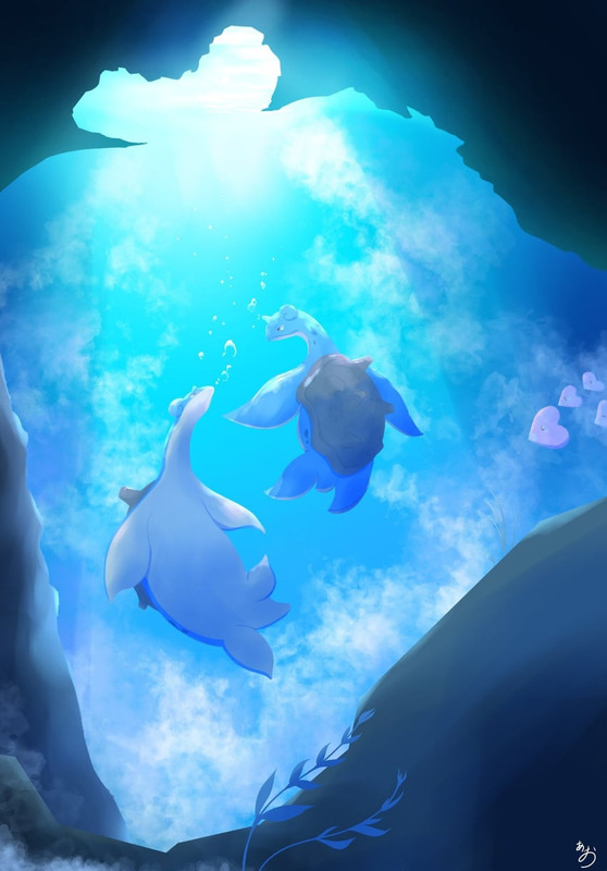 lapras-and-luvdisc-pokemon-drawn-by-natu