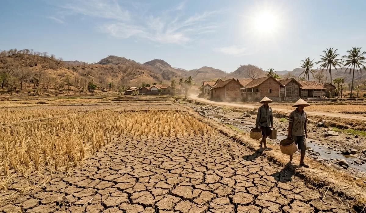 Drought conditions in Indonesia