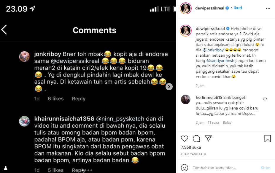 Dewi Perssik tegur haters