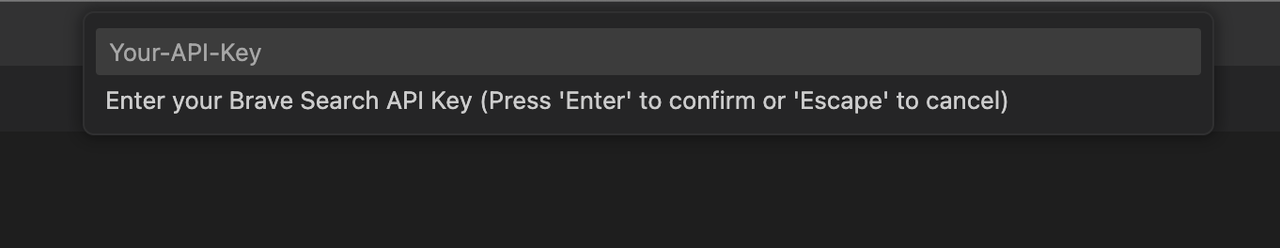 Enter Brave API Key