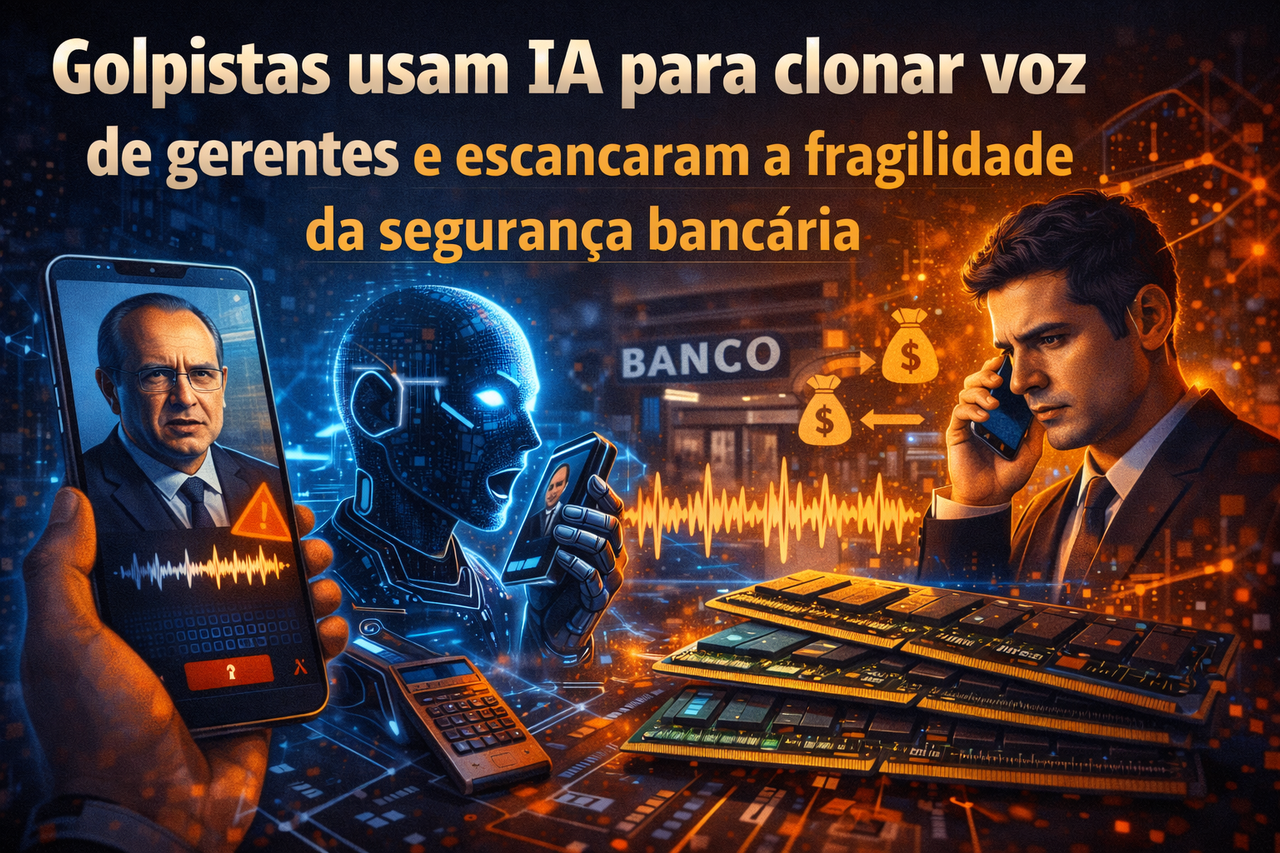 Golpistas clonam voz de gerentes com IA e roubam contas — o golpe que engana até quem desconfia de tudo