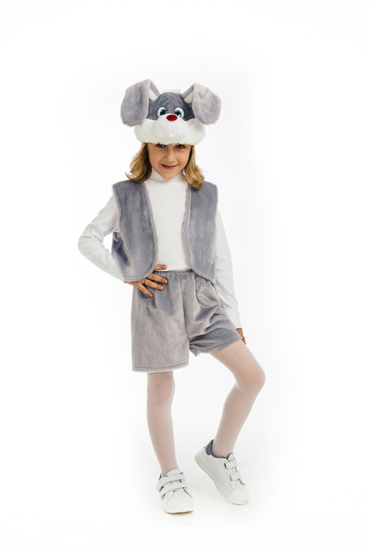 Костюм Зайчик серый, 4-6 лет_