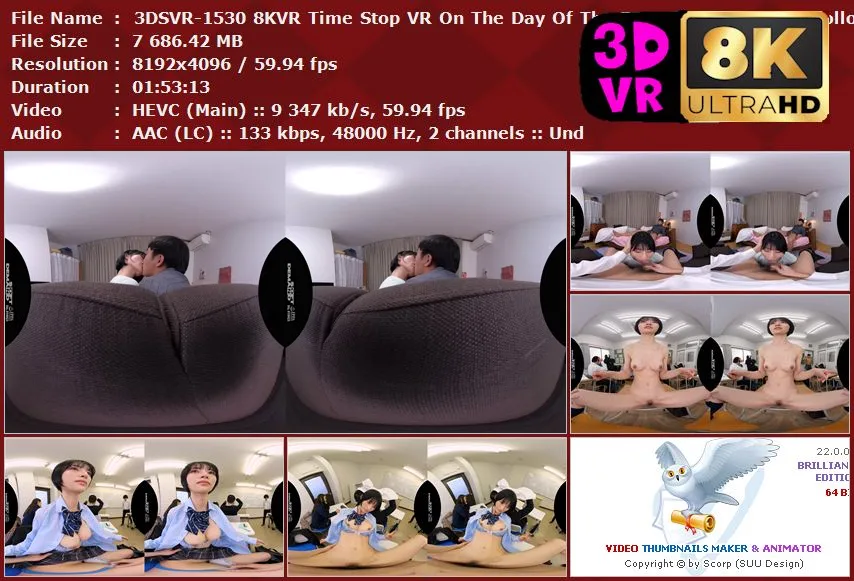 3DSVR-1530 8KVR Time Stop VR On The Day Of The Entrance Exam They Follow The Examinees Famous For Be