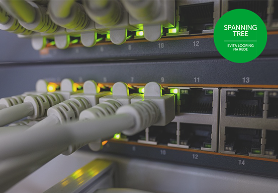 Detalhe do Spanning Tree Protocol (STP) no SG 1002 PoE L2+ para evitar loops de rede.